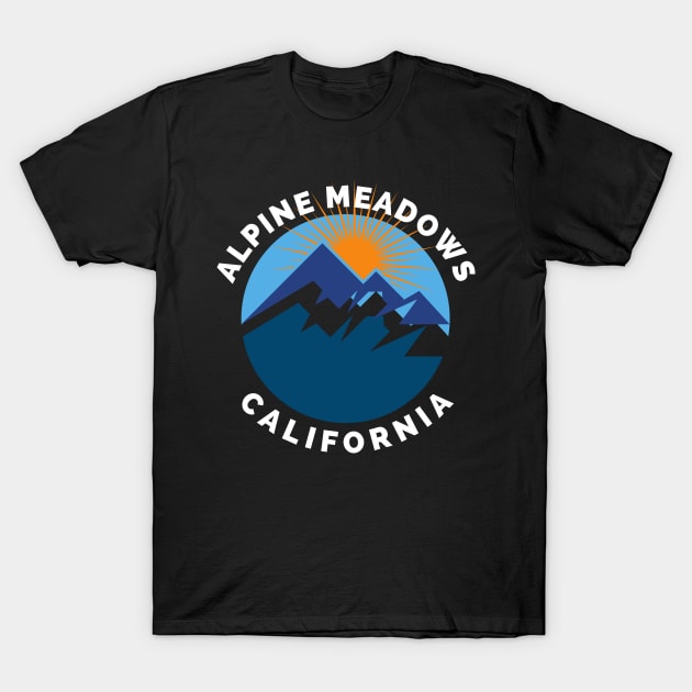 Alpine Meadows Ski Snowboard Mountain California Yosemite - Travel T-Shirt by Famgift